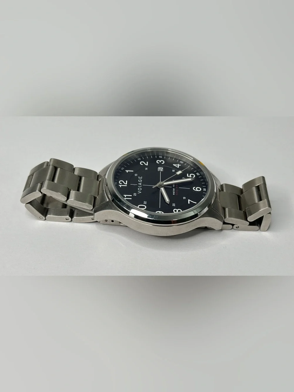 Voiage VG-2001 Men's Silver Stainless Steel Analog Dial Quartz Watch JMB47
